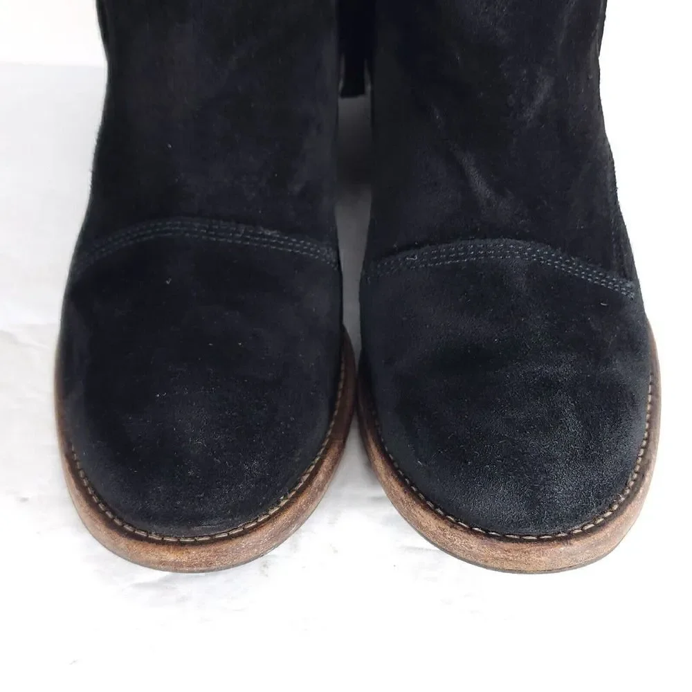 Alberto Fermani Women's Capricia US6,5-7 EU 37,5 Black Suede Ankle Boots Booties